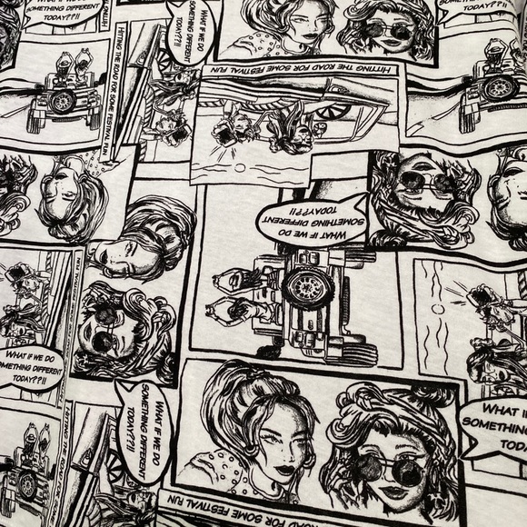 NWOT. Zara Chartoon Print -T-Shirt. Size L. - Picture 6 of 8